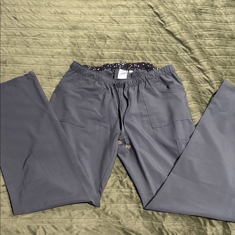 Heart Soul Women's Charcoal Scrub Pants